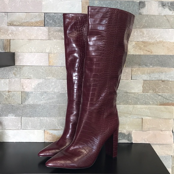 Steve Madden Shoes | Steve Madden Triumph Knee High Boot | Color: Red | Size: 11 | Megoshop's Closet